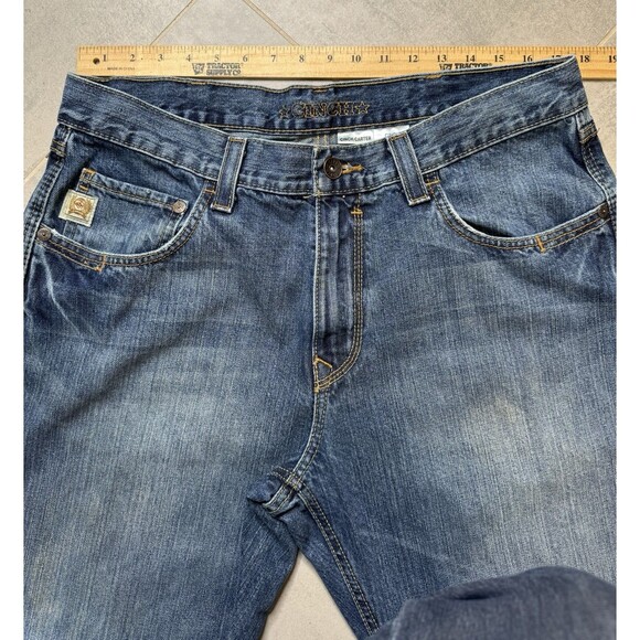 Cinch Carter Jeans Mens 36x30 Blue Denim Relaxed Boot Cut Western - Picture 9 of 16